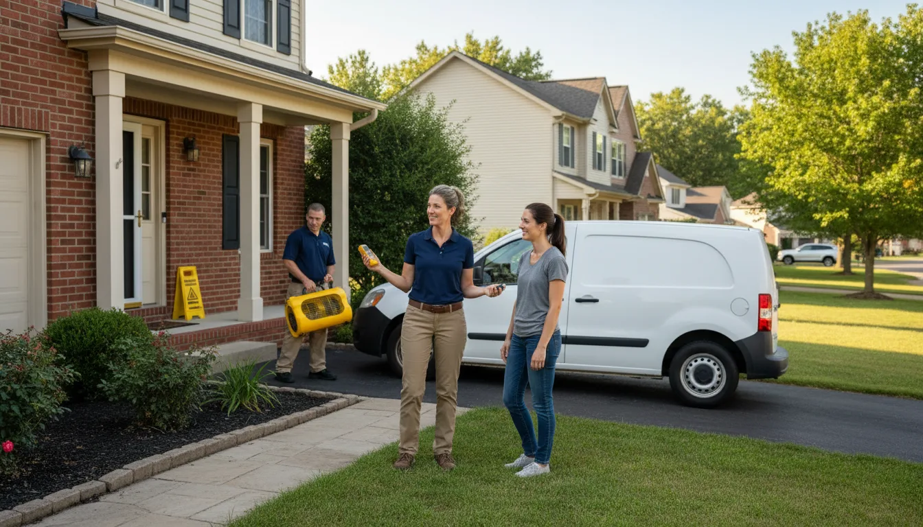 Residential water damage restoration in Springview, NE